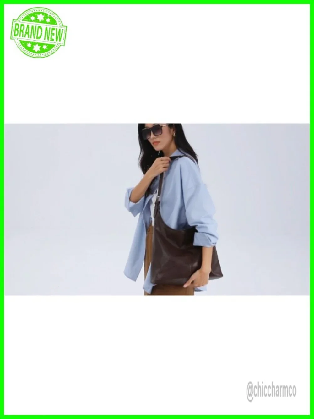 Vegan Leather Slouchy Hobo Shoulder Bag with Pouch Laptop Tote